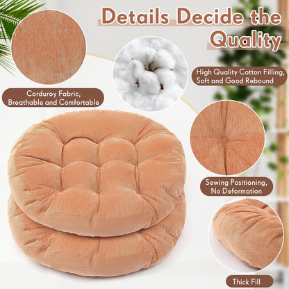 Jerify Floor Pillow Cushions Large Round Square Large Meditation Floor Pillow for Classroom Adult Meditation Picnic Party Seating Learning Daycare School(Square,Mixed Colors,4 Pcs)