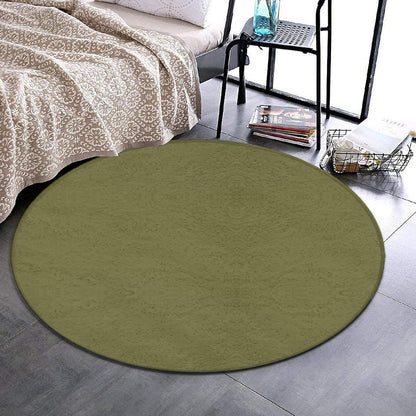 Women's Large Home Decor Mat, Soft Round Yoga Carpet, Non Slip Machine Washable Home Office Circle Rug Purple