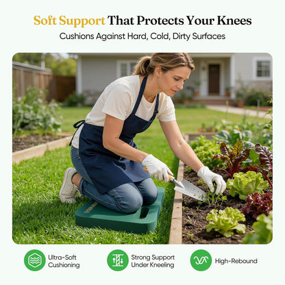 Grenebo High-Density NBR Foam Garden Kneeling Pad, 1.6" Extra Thick Gardening Pads for Kneeling, Ultra Soft Kneeling Pads for Gardening, Work, Exercise, Yoga, 17.3×11×1.6 in (2, Pink Purple)