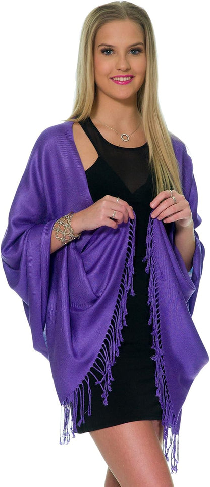 Pashmina Shawls and Wraps for Evening Dresses, Large Soft Pashminas Wedding Shawl