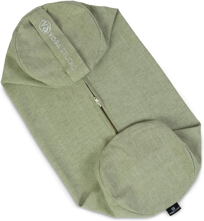 Yoga Studio Spare Organic Cotton Bolster Covers With Handle And Zipper (Natural Hemp)