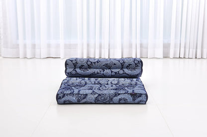 Leewadee Foldable Floor Mattress – 2 in 1 Floor Meditation Mat for Yoga and Relaxation, Seating Futon with Kapok
