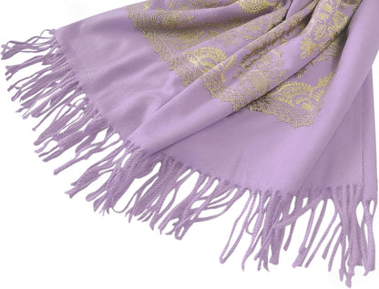 Urban CoCo Women's Embroidered Oversize Tassel Shawl Scarf Wraps for Women