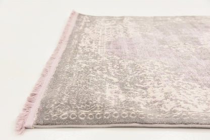 Unique Loom New Classical Collection Area Rug - Olwen (4'Round, Purple/ Gray)