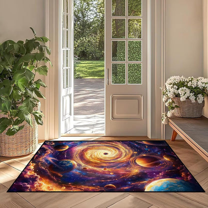 5' X 7' Queen and King Rug Black Grey Area Rugs Dining Living Room Bedroom Kitchen Office Yoga Room Washable Floor Mat Doormats Throw Rug Carpet Room Decor