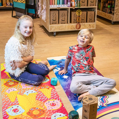 Myga Childrens Yoga Mat,Eco-Friendly Printed Yoga, Exercise and Fitness Mat for Kids,Features 8 Yoga Poses on the Reverse,Non-Slip, Extra Grip and Multi-Purpose Mat
