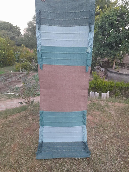 Indian Handmade100 % Organic Anti Skid Multi Colour Cotton Yoga Mat - Eco-Friendly Hand-Woven Rug - Non-Slip & Thick (24”x72”x5mm) for Hot yoga & Everyday Fitness at Home - Comfortable & Foldable Extra-Long Mat