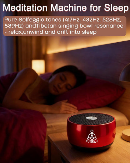 Sound Frequency Machine,Meditation Generator Instrument,Tone Device Tools - Solfeggio Frequencies Bath for Yoga, Mindfulness, Vibration System of Chakra Balancing, 5 Tones, 3 Timers