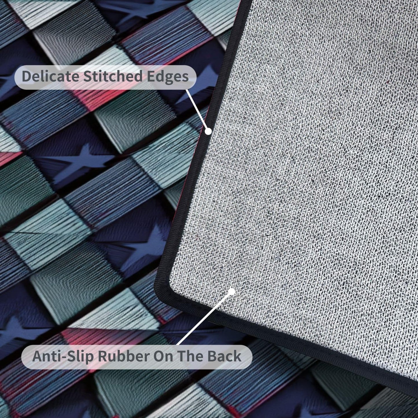 Runner Rug Washable 2x6 White Navy Blue Green Tartan Plaid Scottish Texture from Tartan Plaid Non-Slip Hallway Area Rug Indoor Outdoor Home Decor for Entryway Bathroom Kitchen Carpet Yoga Floor Mat
