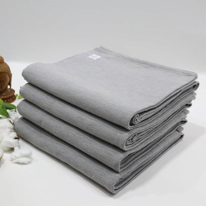 Yogikuti Iyengar 100% Cotton Yoga Blanket Grey Set of 4pcs Premium Blanket for Support & Comfort in Iyengar Yoga & Restorative Poses