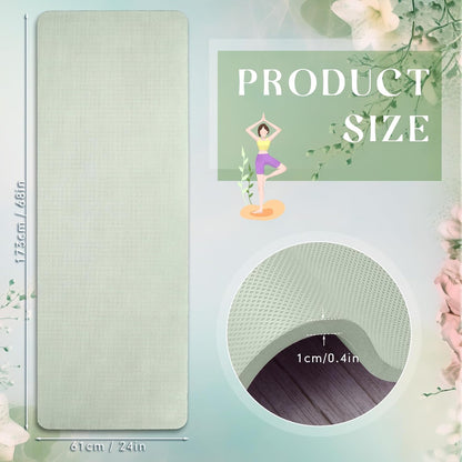 Timgle 6 Pcs 10mm Thick Yoga Mat Bulk 68 x 24 Inches Anti-slip Tear-resistant Exercise Mat Adult Gym Mats for Fitness, Stretching, Workout and Studio, Outdoor Yoga, Pilates
