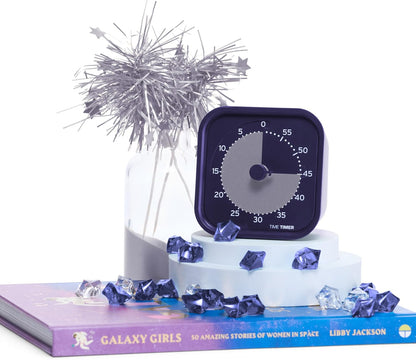 Time Timer MOD - Home Edition - Individual Sized 60 Minute Visual Countdown Timer for ADHD, Adults, Students, and Pomodoro with Silent Operation (Metallic Midnight)