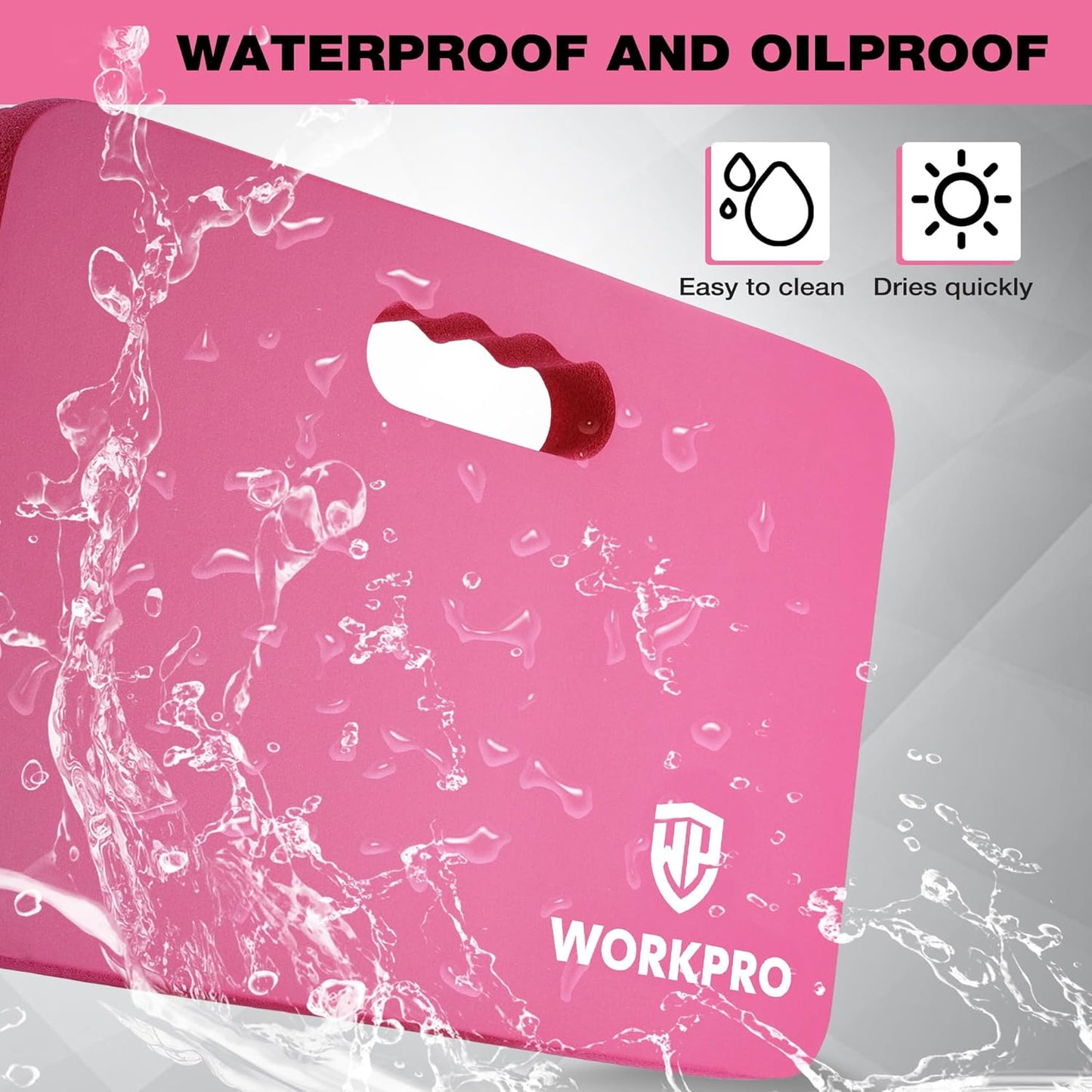 WORKPRO Extra Thick Kneeling Pad, Soft NBR Foam Cushioning for Knee, Large Foam Kneeler Mat for Gardening, Bathing Baby, Exercise, Workout Supplies, 17.5 x 11 x 1.5 in, Black
