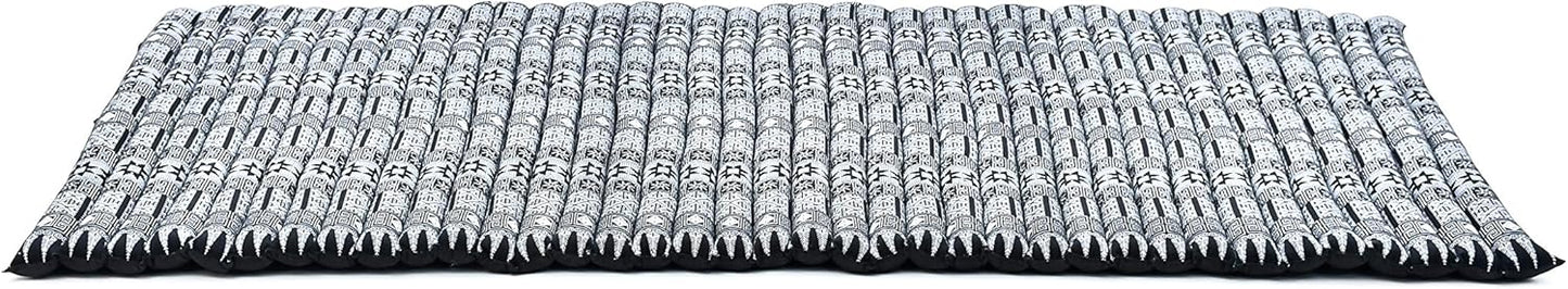 Leewadee - Kapok Roll Mat – Handcrafted Folding Sleep & Relaxation Mattress from Thailand, Ideal as Guest Bed, Camping Mat, Yoga Mat or Traditional Futon, 75 x 39 inches, Anthracite