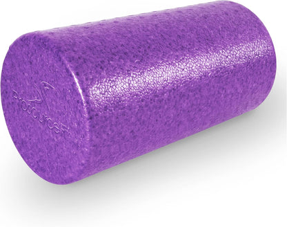 ProsourceFit High Density Foam Rollers 12 - inches long, Firm Full Body Athletic Massage Tool for Back Stretching, Yoga, Pilates, Post Workout Muscle Recuperation, Black