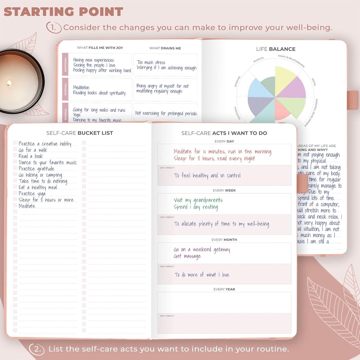 Clever Fox Self-Care Journal – Daily Reflection Notebook – Mental Health & Personal Development Planner, Meditation & Mood Log, A5 (Turquoise)