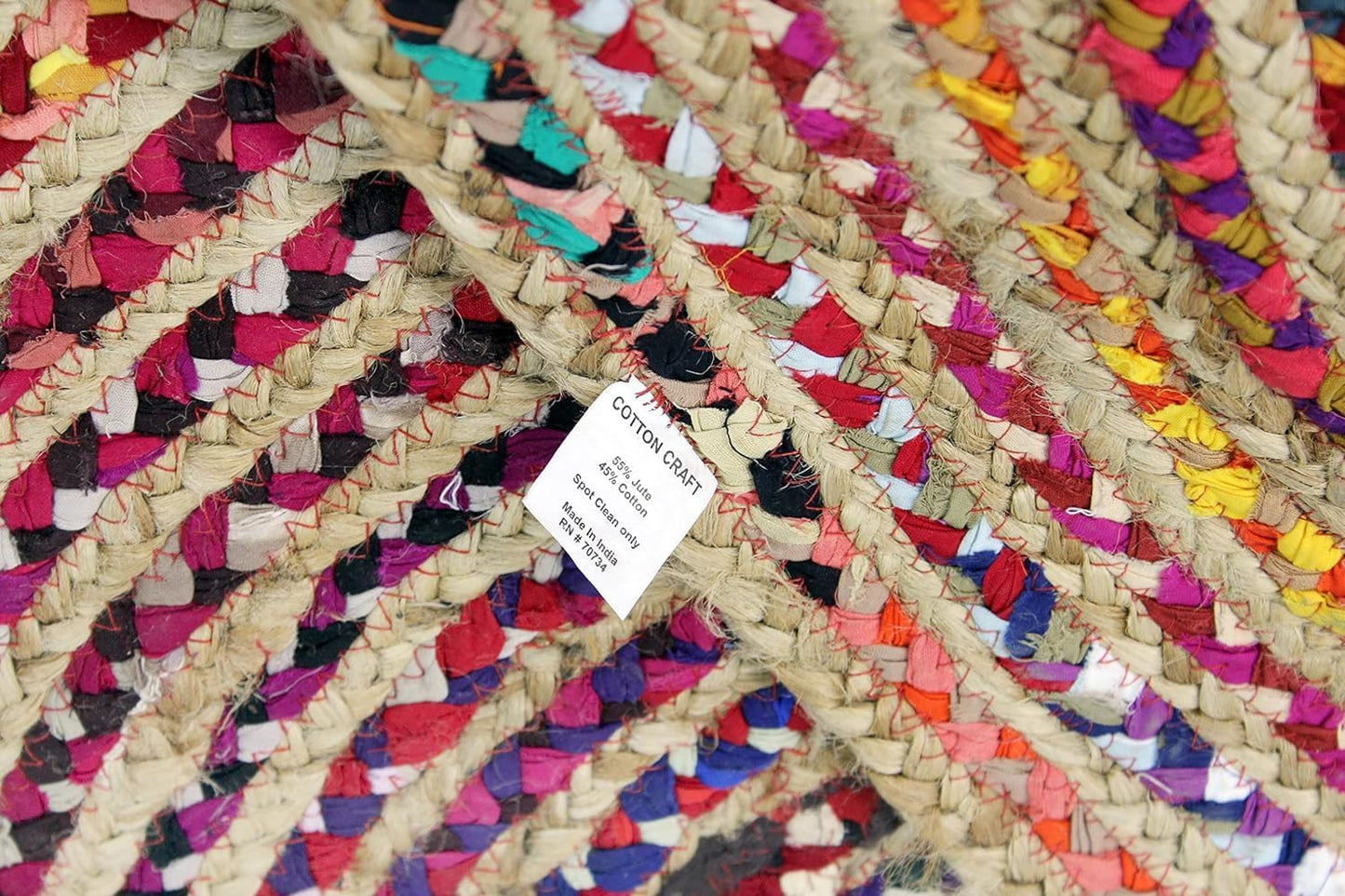 COTTON CRAFT Jute Rug - 2 Pack Braided 100% Jute Door Mat - Woven Neutral Reversible Small Rug - Entryway Kitchen Living Room Bedroom Bathroom Farmhouse Rustic Boho Throw Mat - 22 x 34 - Natural