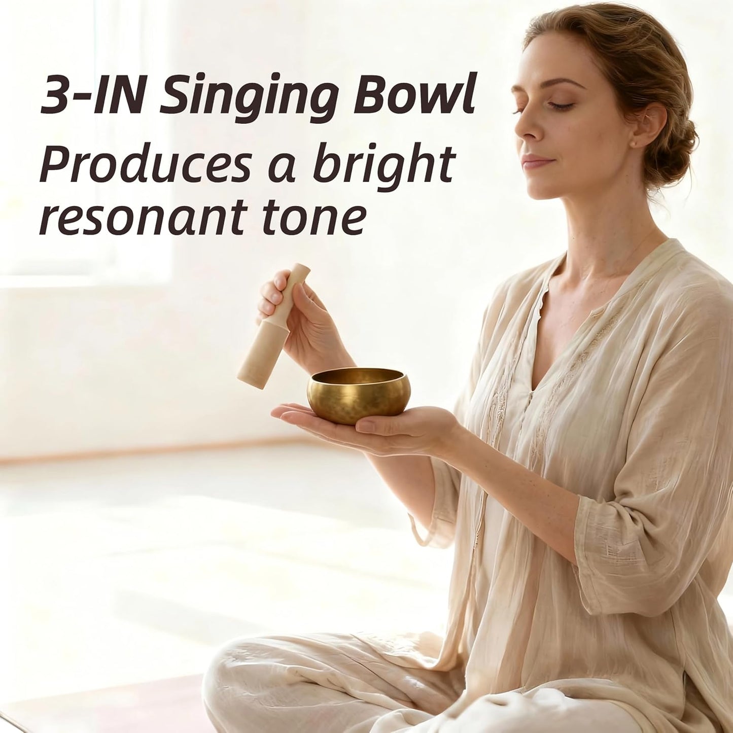 Healing Tuning Forks Set 136.10, 256, 384, 128 Hz Healing Instrument, Sound Therapy Devices with Singing Bowl for Chakra Solfeggio Essential Yoga Meditation Accessories, Healing Gifts for Women Men