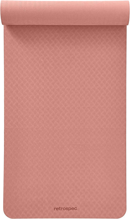 Retrospec Zuma Yoga Mat | 1/2 Inch Thick Non Slip Workout Mat | TPE Exercise Mat for Yoga, Pilates & Stretching | 72x24in