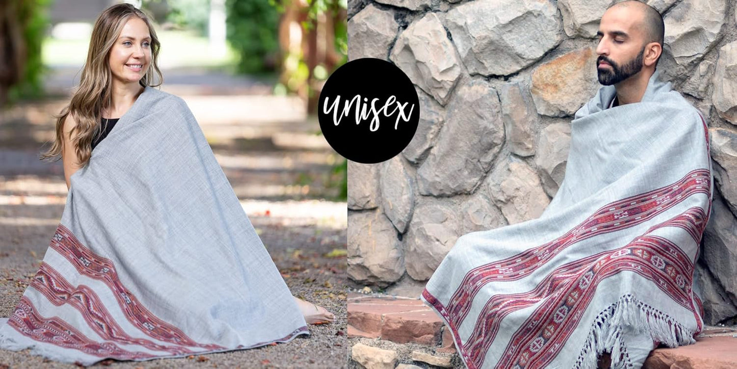 Meditation Shawl or Blanket, Exotic Shawl/Wrap, Oversize Scarf or Stole. Unisex