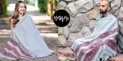 Meditation Shawl or Blanket, Exotic Shawl/Wrap, Oversize Scarf or Stole. Unisex