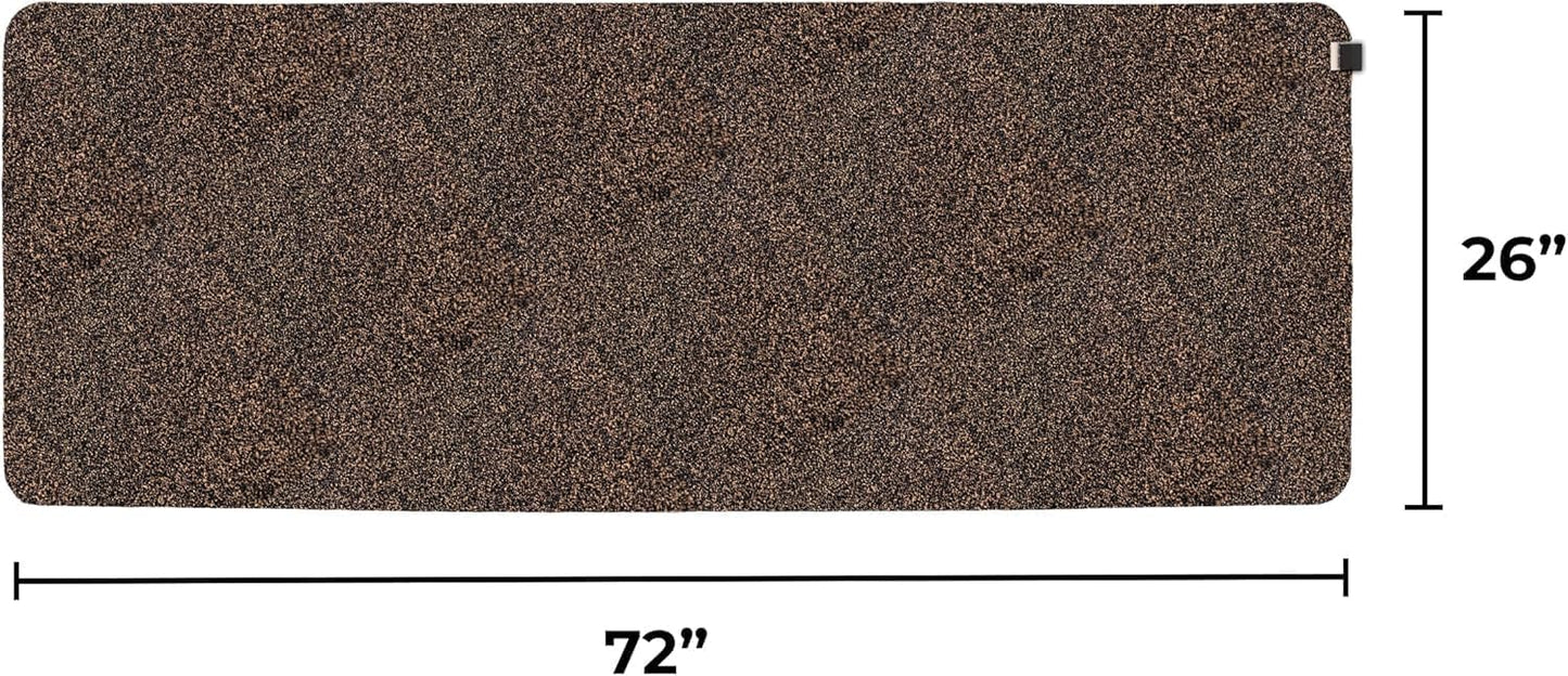 Mount Adams 4-Pack Granite XL Heavy Yoga Mat, 72” x 26” Cork and Natural Rubber Exercise Mat, 5mm Thick Workout Mat, Wet or Dry Non Slip Mat, Heavyweight Extra Large Gym Mat for Fitness or Pilates
