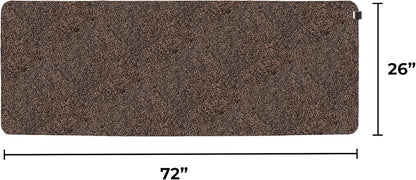 Mount Adams 4-Pack Granite XL Heavy Yoga Mat, 72” x 26” Cork and Natural Rubber Exercise Mat, 5mm Thick Workout Mat, Wet or Dry Non Slip Mat, Heavyweight Extra Large Gym Mat for Fitness or Pilates
