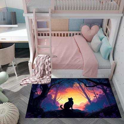 Black Girl Area Rug for Bedroom African American Rugs for Room Princess Carpet Kids Rugs for Bedroom African Girls Carpet for Living Room Teen Girls Yoga Mats, Pink, 4'×5'