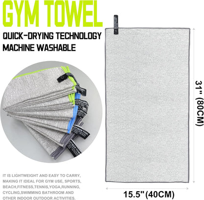 10 Pack Microfiber Gym Towels for Working Out，Fast Drying Workout Accessories Sweat Towels for Gym Gear for Men & Women,Sports Exercise Fitness Gear