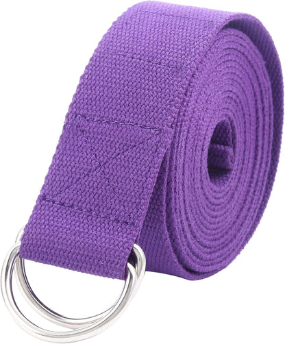 Gelante Fitness Exercise Yoga Strap - Durable Cotton 10 Feet Long