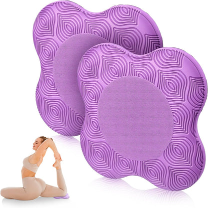 2 Pack Yoga Knee Pads Elbow Cushions Extra Thick Knee Cushion Soft Pilates Kneeling Pad Exercise Yoga Supplies for Women and Men Hands Elbows Wrists Floor Workout Support Pads Essentials