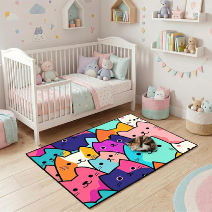 Black Girl Area Rug for Bedroom African American Rugs for Room Princess Carpet Kids Rugs for Bedroom African Girls Carpet for Living Room Teen Girls Yoga Mats, Pink, 4'×5'
