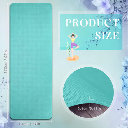 Timgle 6 Pack Yoga Mats Bulk 68 x 24 Inches Non Slip Exercise Yoga Mat 4 mm Thick Anti Slip Tear Resistant Sports Gym for Fitness Stretching Home Workout and Studio