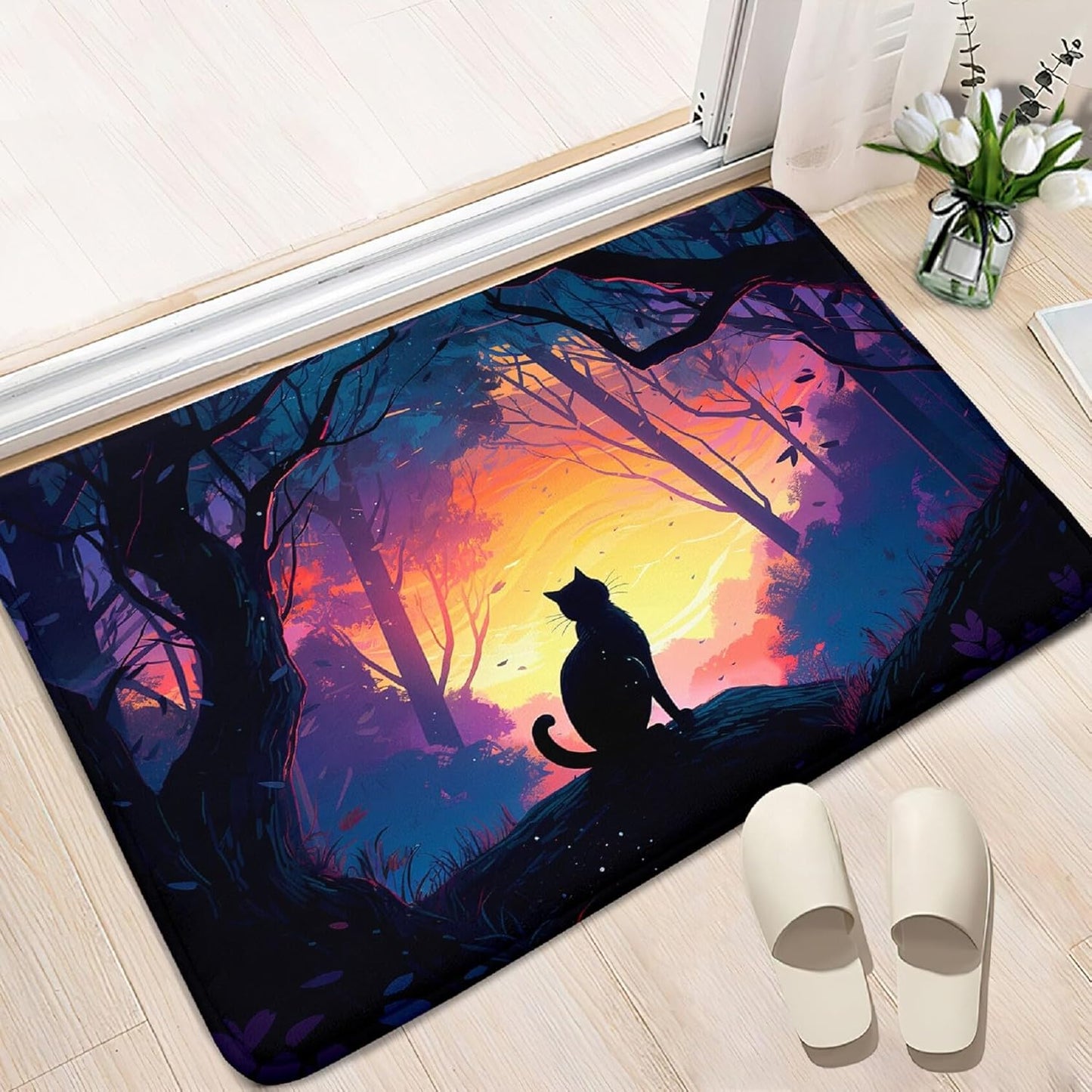 Black Girl Area Rug for Bedroom African American Rugs for Room Princess Carpet Kids Rugs for Bedroom African Girls Carpet for Living Room Teen Girls Yoga Mats, Pink, 4'×5'