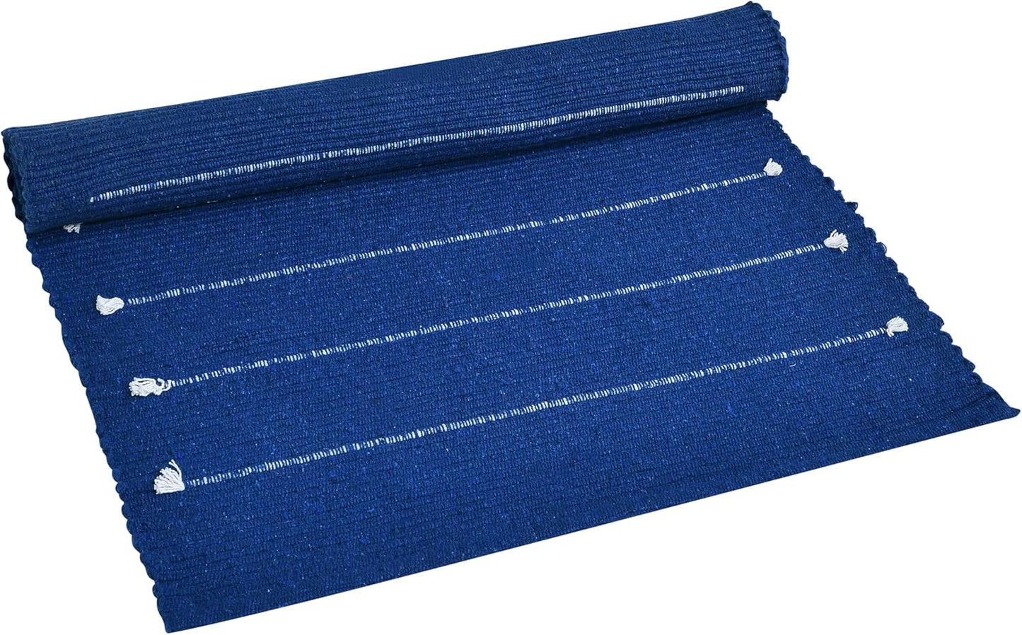 100% Organic Anti-Skid Cotton Yoga or Meditation Mat: Hand-Woven, and Extra-Long(28'’ x 74'’) for Ultimate Comfort and Stability with Cotton Carry bag