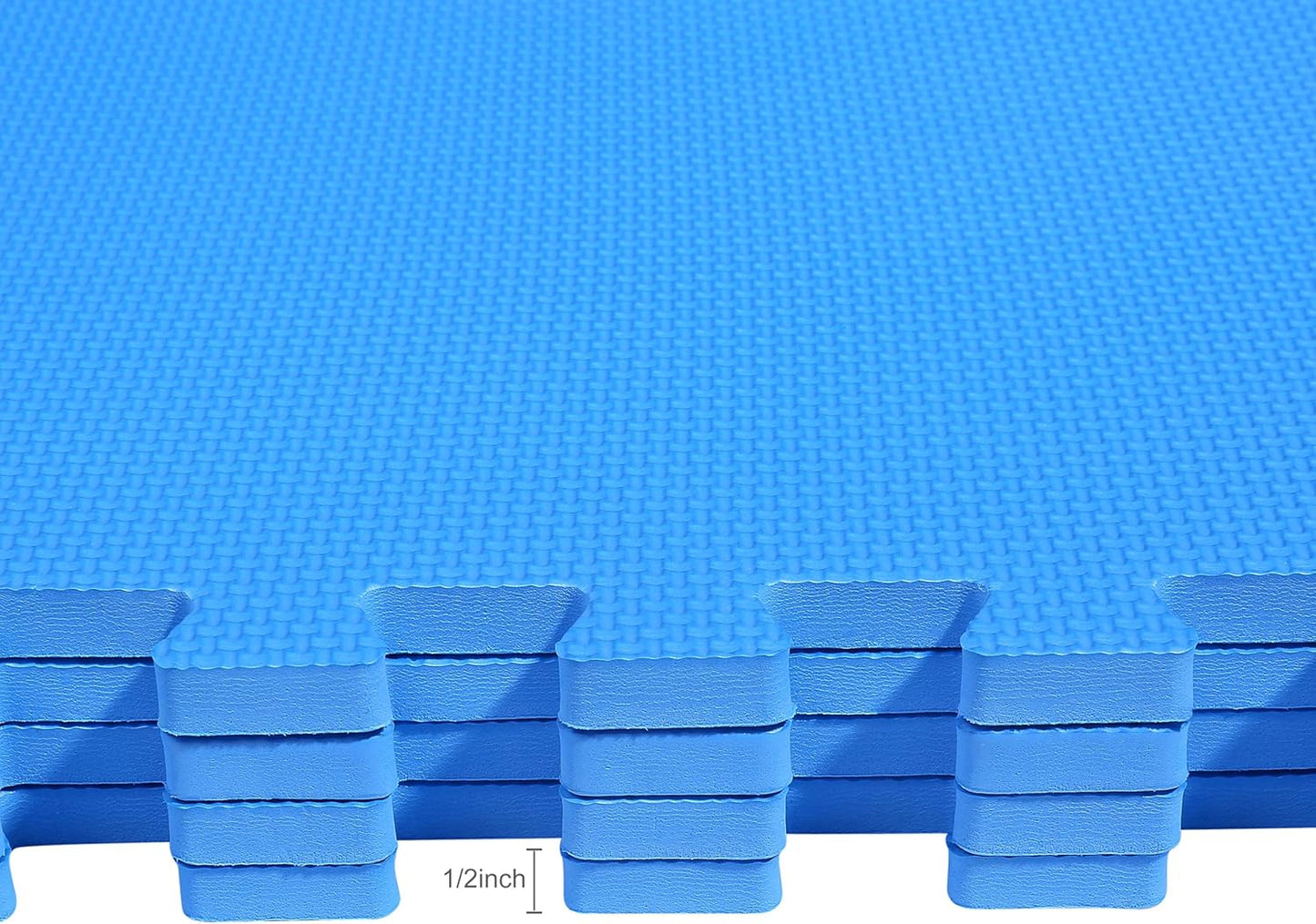 BalanceFrom Puzzle Exercise Mat 1" Thick, EVA Interlocking Foam Floor Tiles for Home Gym, Mat for Home Workout Equipment, Floor Padding for Kids, Black, 24 in x 24 in x 1 in, 24 Sq Ft - 6 Tiles