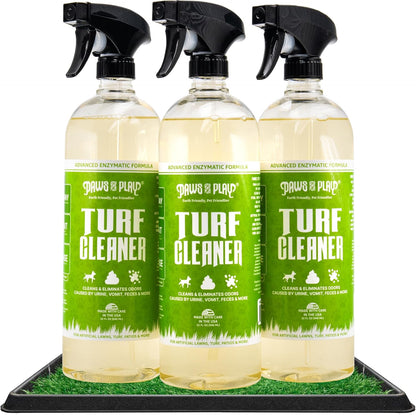 Paws and Play Turf Cleaner for Pet Urine Outdoor and Indoor | Artificial Grass Dog Urine Cleaner That Cleans and Deodorizes Pet Waste on Fake Grass For Dogs - 32 Fl Oz (Single)