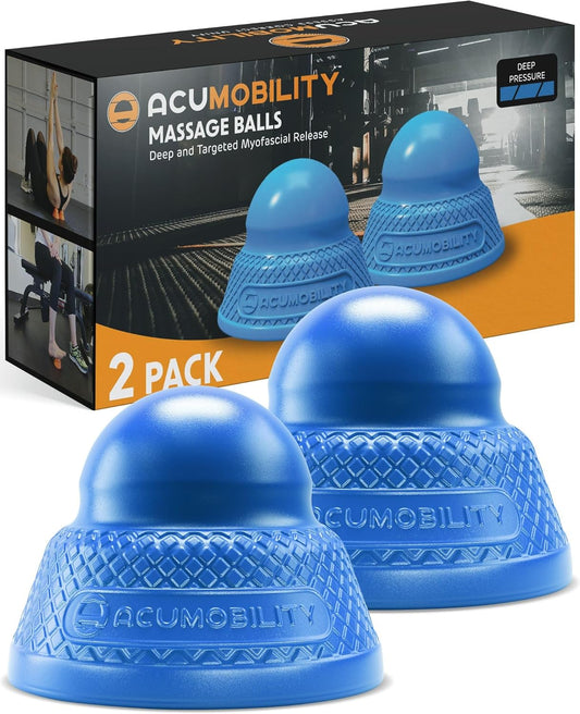 Acumobility Massage Ball Roller 2 Pack - Trigger Point - Massage Balls Massage Roller Ball - Foot Massage Ball - Physical Therapy Ball