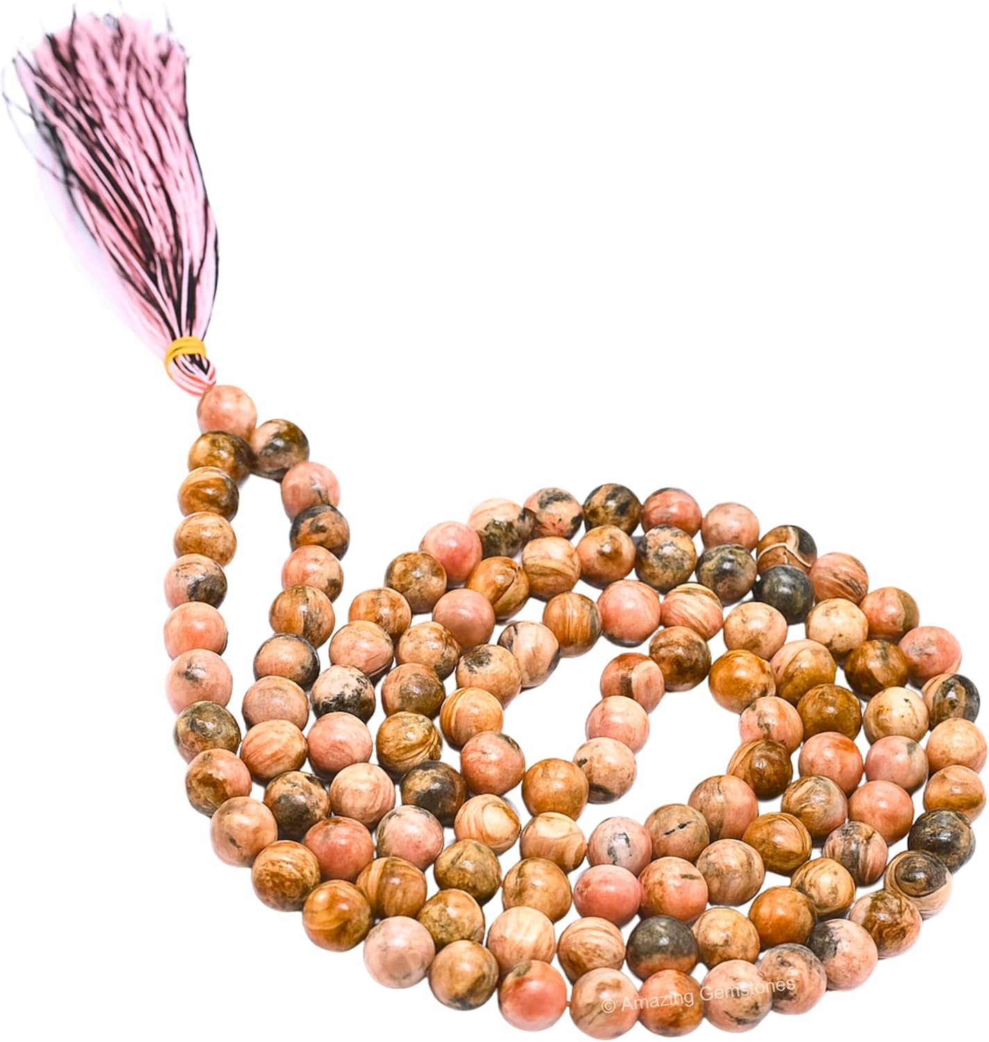Amazing Gemstone 108 Beads Handmade Mala (Knotted, Rudraksha) - Colors B