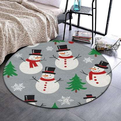 Soft Round Yoga Carpet, Office Chair Decor Round Mat for Carpet and Hardwood Floors Purple Butterfly