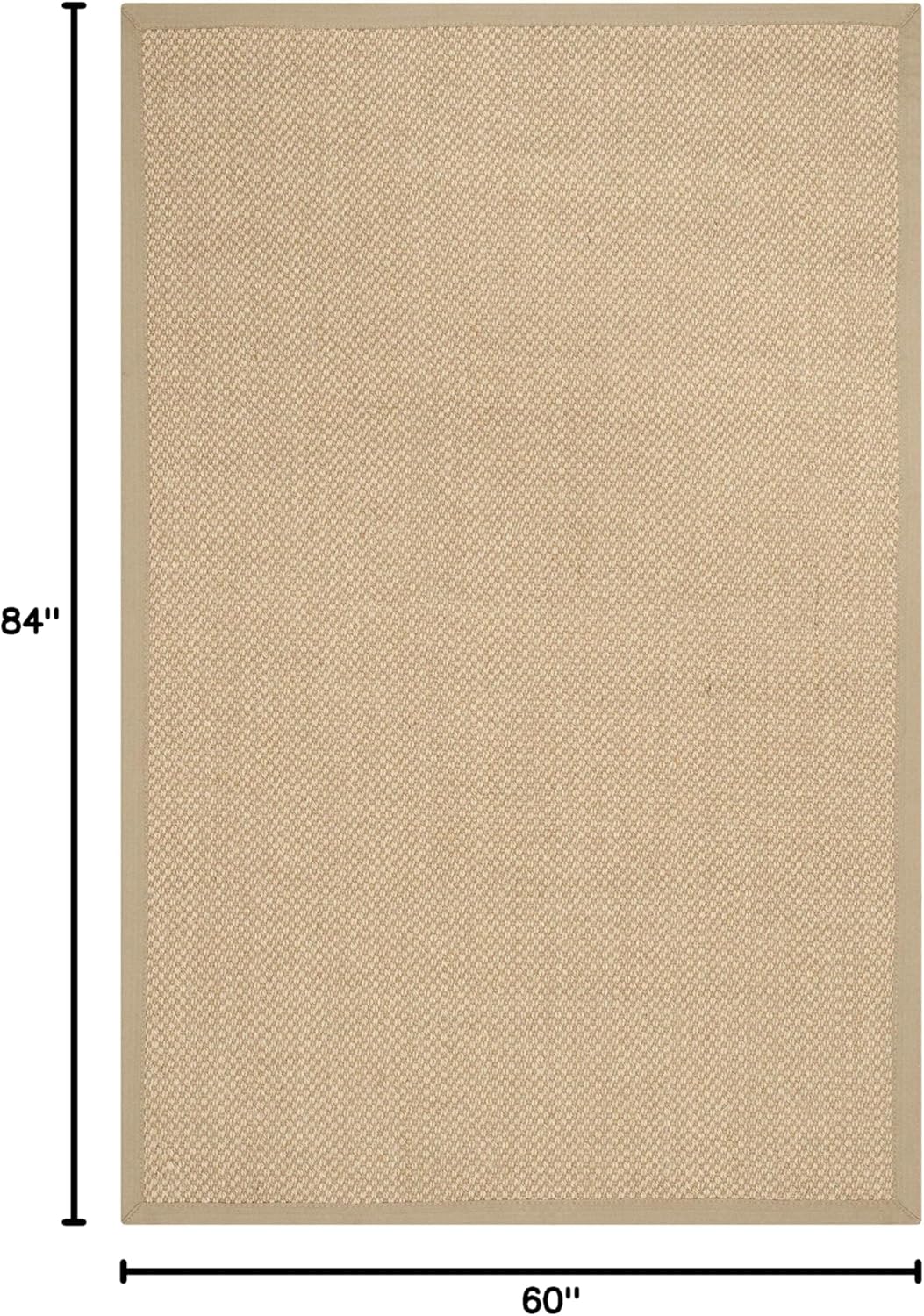 SAFAVIEH Area Rug 11x15 - Natural Fiber Collection - Large - Maize & Linen Color, Sisal, Woven Design with Border (NF141B) - Colors B