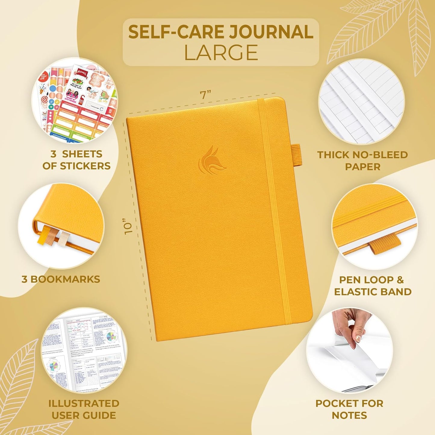 Clever Fox Self-Care Journal – Daily Reflection Notebook – Mental Health & Personal Development Planner, Meditation & Mood Log, A5 (Turquoise)