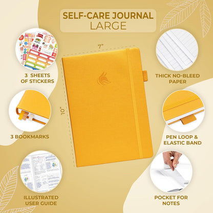 Clever Fox Self-Care Journal – Daily Reflection Notebook – Mental Health & Personal Development Planner, Meditation & Mood Log, A5 (Turquoise)