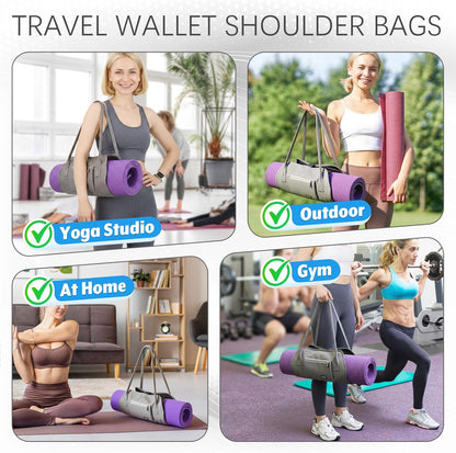 Cosmos Exercise Yoga Mat Carrying Shoulder Strap Bag with Internal and Outside Storge Pocket (Yoga Mat is NOT Included)