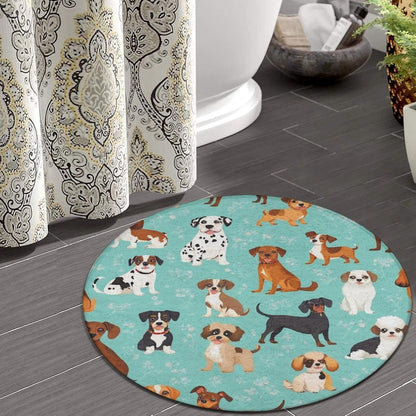 Large Home Decor Mat, Soft Round Yoga Carpet, Non Slip Machine Washable Home Office Circle Rug Gothic Witchy Sun Moon Mushroom Moth