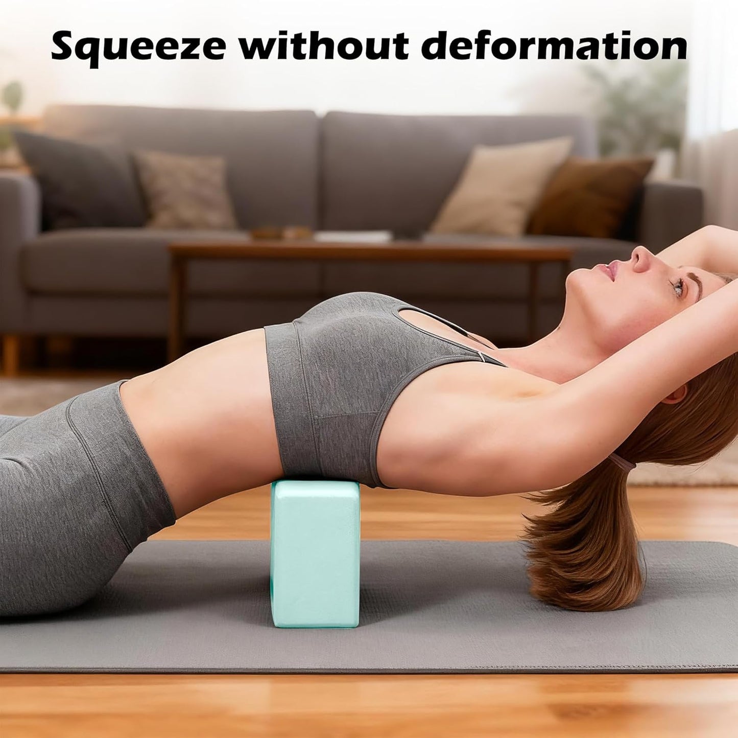 Leikefitness Yoga Blocks 2 Pack,Lightweight-High Density Eva Foam Soft Non-Slip for Yoga, Pilates, Meditation 9"×6"×3"