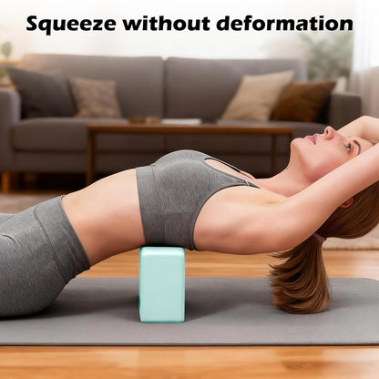 Leikefitness Yoga Blocks 2 Pack,Lightweight-High Density Eva Foam Soft Non-Slip for Yoga, Pilates, Meditation 9"×6"×3"