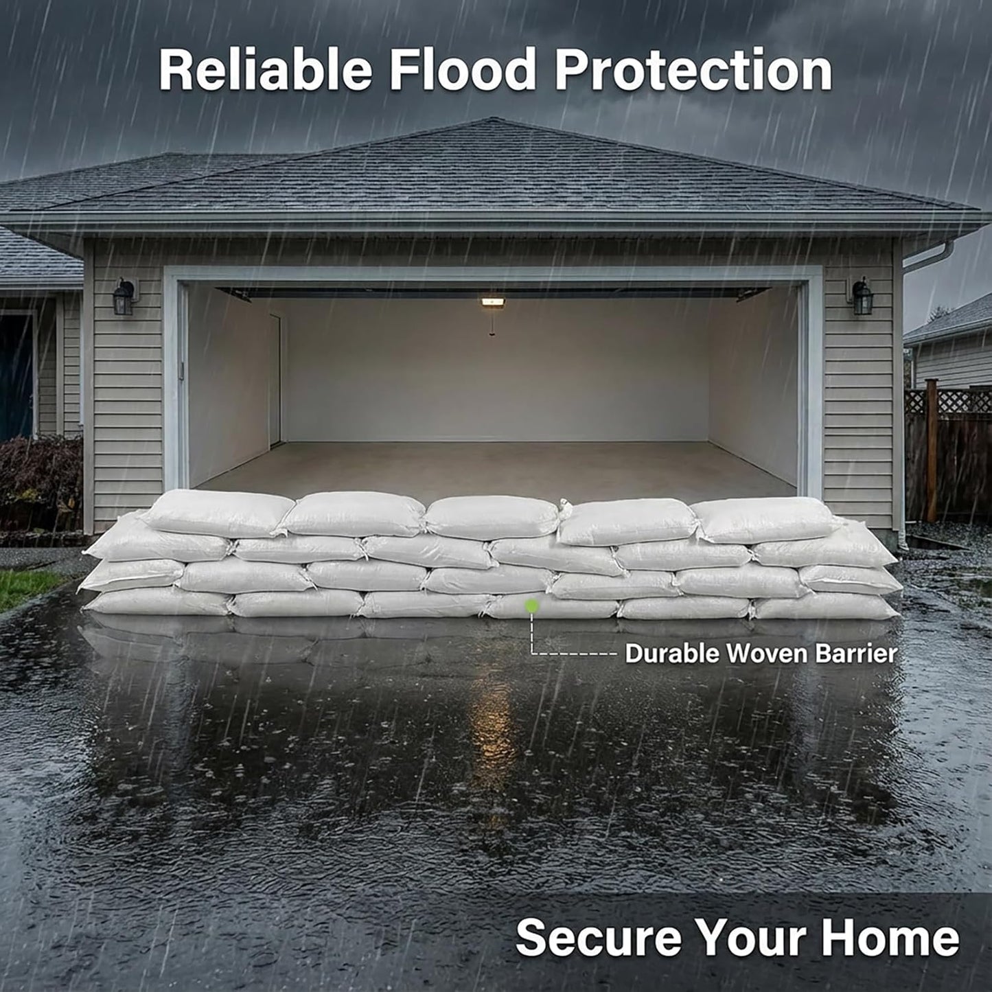 MAQIHAN Empty Sand Bags - 8PCS Woven Polypropylene Heavy Duty Tear Resistant Sandbags for Hurricane Sand Bags for Flooding Construction Project Storing Dry Materials