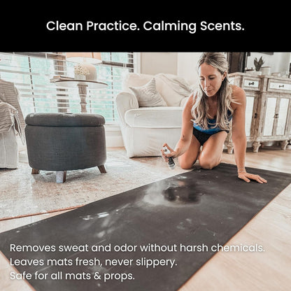 Yoga Mat Cleaner Spray – Spa-Like Scent | Eco-Friendly Formula | Neutralizes Sweat & Odor | Helps Protect Your Mat | 8 oz | Plant-Based, Made in USA | Body By Yoga