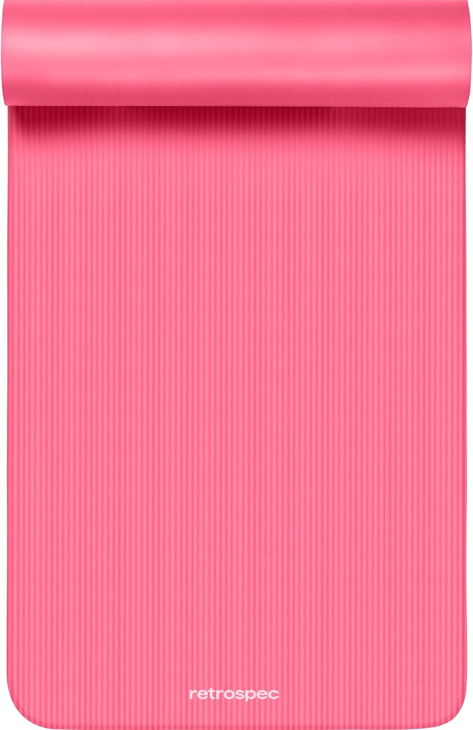 Retrospec Solana Yoga Mat 1" Thick w/Nylon Strap for Men & Women - Non Slip Exercise Mat for Home Yoga, Pilates, Stretching, Floor & Fitness Workouts